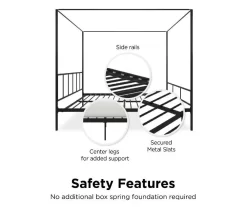 Novogratz Marion Canopy Bed -Deco Haven Shop 810538414 5