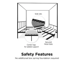 Novogratz Marion Canopy Bed -Deco Haven Shop 810538415 5