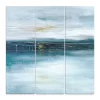 Blue & Tan Abstract 3-Piece Triptych Wrapped Canvas Set