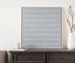 "Always Be Honest" Gray Framed Canvas -Deco Haven Shop 810538438 2