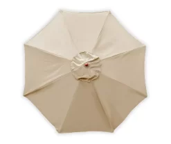 9' Natural Wood Market Patio Umbrella -Deco Haven Shop 810540703 2