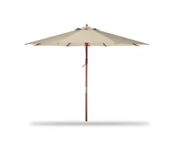 9' Natural Wood Market Patio Umbrella