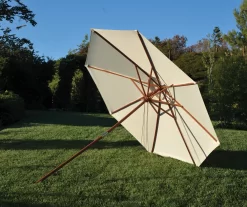 9' Natural Wood Market Patio Umbrella -Deco Haven Shop 810540703 4