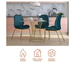 CosmoLiving Astor Velvet Dining Chair -Deco Haven Shop 810540999 5