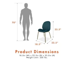 CosmoLiving Astor Velvet Dining Chair -Deco Haven Shop 810540999 6