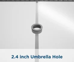 Lakewood Ranch Gray Glass & Wicker Patio Dining Table -Deco Haven Shop 810541482 5