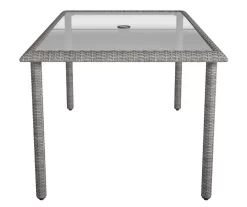 Lakewood Ranch Gray Glass & Wicker Patio Dining Table -Deco Haven Shop 810541482 6 1
