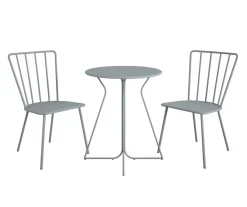 Heidi Light Gray 3-Piece Bistro Patio Furniture Set -Deco Haven Shop 810541505 6 1