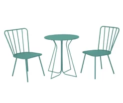 Heidi Turquoise 3-Piece Bistro Patio Furniture Set -Deco Haven Shop 810541506 3