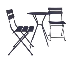 COSCO Outdoor Living Navy 3-Piece Folding Patio Seating Set -Deco Haven Shop 810541509 3