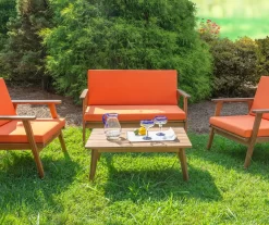 Acacia 4-Piece Cushioned Patio Chat Set