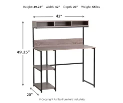 Daylicrew 2-Shelf Home Office Desk & Hutch -Deco Haven Shop 810542286 3
