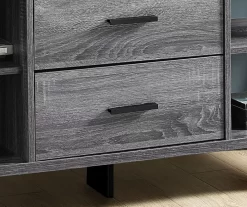 60" Gray & Black Wood Look TV Stand -Deco Haven Shop 810542410 3