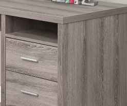 Monarch Metal 2-Drawer L-Shaped Computer Desk -Deco Haven Shop 810542429 3