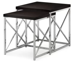 Monarch 2-Piece Nesting Accent Table Set 34 Monarch 2-Piece Nesting Accent Table Set -Deco Haven Shop 810542484 2