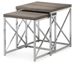 Monarch 2-Piece Nesting Accent Table Set 37 Monarch 2-Piece Nesting Accent Table Set -Deco Haven Shop 810542485 2