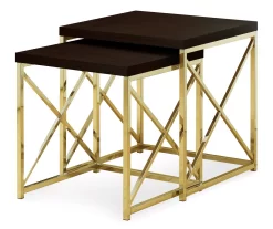 Monarch 2-Piece Nesting Accent Table Set 31 Monarch 2-Piece Nesting Accent Table Set -Deco Haven Shop 810542486 2