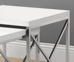 Monarch 2-Piece Nesting Accent Table Set 29 Monarch 2-Piece Nesting Accent Table Set -Deco Haven Shop 810542488 3