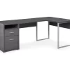 Monarch Metal 2-Drawer L-Shaped Computer Desk