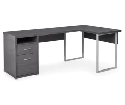 Monarch Metal 2-Drawer L-Shaped Computer Desk
