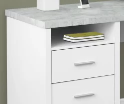 Monarch Metal 2-Drawer L-Shaped Computer Desk -Deco Haven Shop 810542513 3