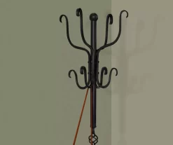 Black 8-Hook Traditional Hammered Metal Coat Rack -Deco Haven Shop 810542529 3