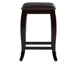 Dallas Wenge Brown Square Top Wood Nailhead Counter Stool -Deco Haven Shop 810543041 A0 2