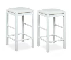 Bay Faux Leather & Wood Counter Stools, 2-Pack -Deco Haven Shop 810543048 4