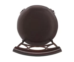 Memphis Black Metal & Brown Faux Leather Circle Back Counter Stool -Deco Haven Shop 810543053 A4 6