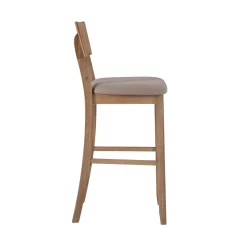 Jessie Gray Wash Upholstered Wood Bar Stool -Deco Haven Shop 810543075 3