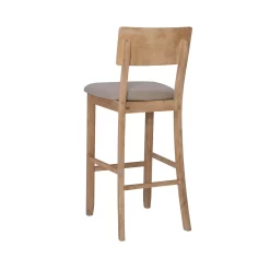 Jessie Gray Wash Upholstered Wood Bar Stool -Deco Haven Shop 810543075 4