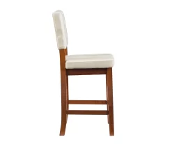 Jackson Cream Upholstered Wood Counter Stool -Deco Haven Shop 810543082 A1 2