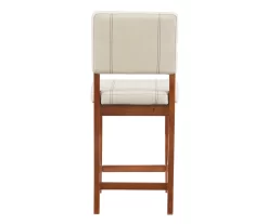 Jackson Cream Upholstered Wood Counter Stool -Deco Haven Shop 810543082 A4 5