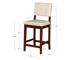 Jackson Cream Upholstered Wood Counter Stool -Deco Haven Shop 810543082 D8 12