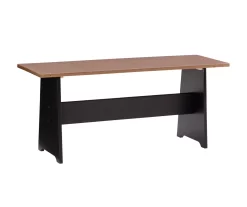 Atrium Black & Pecan 3-Piece Wooden Breakfast Nook Set -Deco Haven Shop 810543121 A0 2