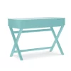 Kari Turquoise Lift-Top Campaign Desk