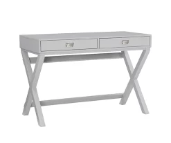 Kari Gray 2-Drawer Campaign Desk