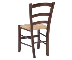 Bordeaux Walnut Handwoven Ladder Back Side Chairs, 2-Pack -Deco Haven Shop 810543200 A2