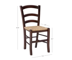 Bordeaux Walnut Handwoven Ladder Back Side Chairs, 2-Pack -Deco Haven Shop 810543200 A7