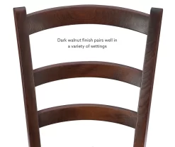 Bordeaux Walnut Handwoven Ladder Back Side Chairs, 2-Pack -Deco Haven Shop 810543200 A8 3