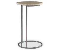 Global Designs Pewter Geometric Capiz Mosaic C Accent Table 8 Global Designs Pewter Geometric Capiz Mosaic C Accent Table -Deco Haven Shop 810543213 4