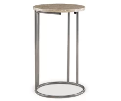 Global Designs Pewter Geometric Capiz Mosaic C Accent Table 9 Global Designs Pewter Geometric Capiz Mosaic C Accent Table -Deco Haven Shop 810543213 5