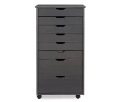 Craft Mate Gray Wood 8-Drawer Rolling Storage Cart -Deco Haven Shop 810543293 3