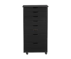 Craft Mate Black Wood 8-Drawer Rolling Storage Cart -Deco Haven Shop 810543294 4