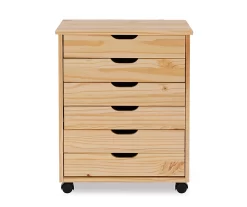 Craft Mate Wide Natural 6-Drawer Rolling Storage Cart 7 Craft Mate Wide Natural 6-Drawer Rolling Storage Cart -Deco Haven Shop 810543296 3