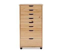 Craft Mate Natural Wood 8-Drawer Rolling Storage Cart 7 Craft Mate Natural Wood 8-Drawer Rolling Storage Cart -Deco Haven Shop 810543300 3