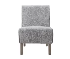 Jane Dark Gray Upholstered Coastal Slipper Chair -Deco Haven Shop 810543303 3