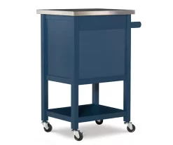 Reed Navy 1-Drawer Metal Rolling Apartment Cart -Deco Haven Shop 810543339 4