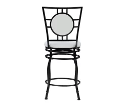 Newton White & Black Upholstered Faux Leather Adjustable Stool -Deco Haven Shop 810543346 A2 5