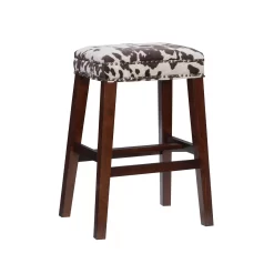 Baldwin Brown Cow Print Nailhead Bar Stool